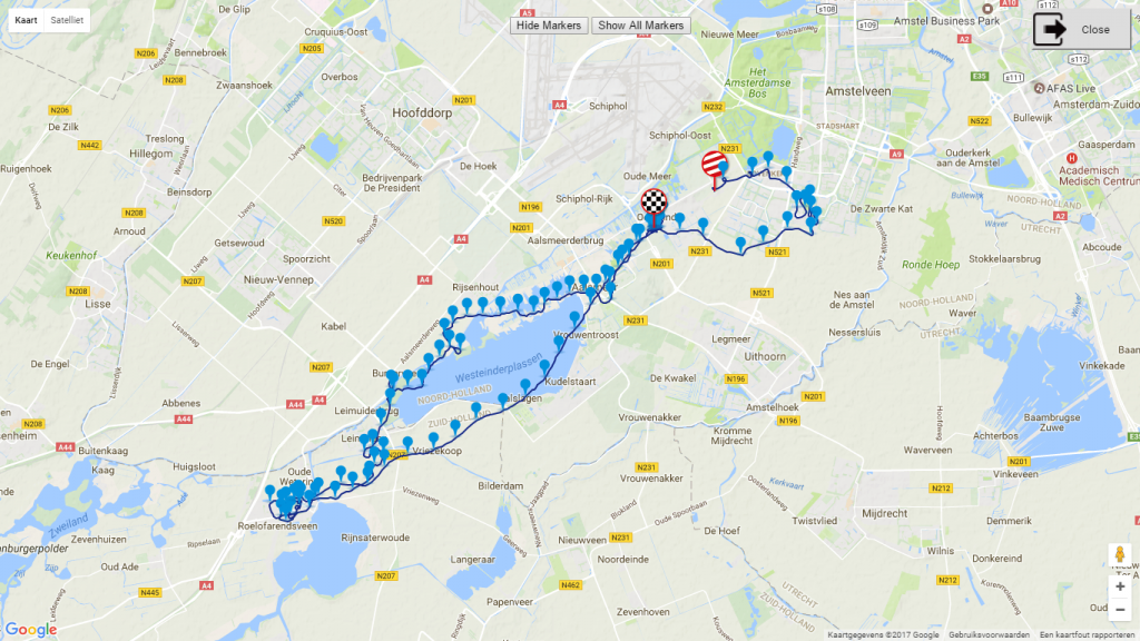 Route training 8 juni los om 1645 uur